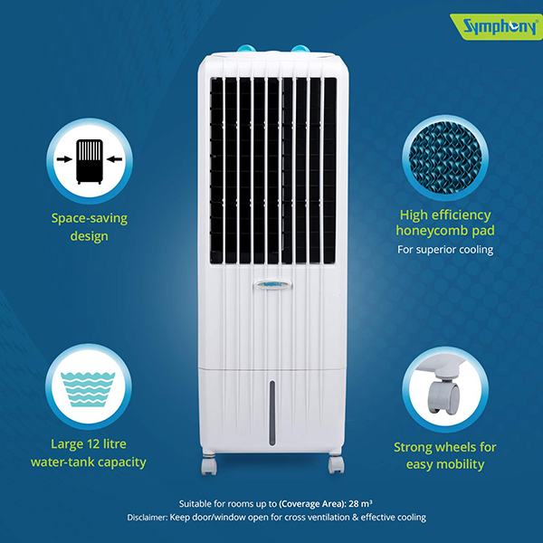 diet 12t personal tower air cooler 12 litres