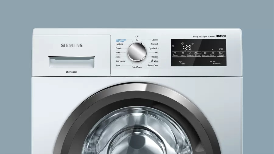 Rijden Rimpelingen Opname Siemens iQ500 washing machine, front loader 8 kg 1200 rpm – Sardar TV Pvt  Ltd.
